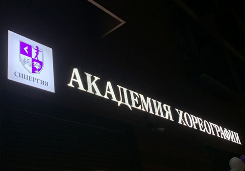 Буквы светодиодные Академия хореографии